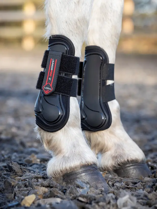 Junior Pro Tendon Boots Black (Size S) - Afbeelding 2