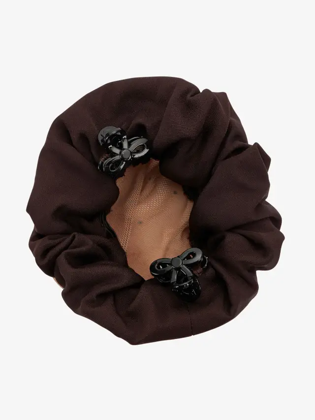 Scrunchie With Crystal Hair Net (Brown/Blonde) - Afbeelding 2